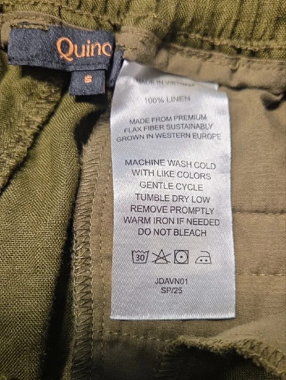 Quince 100% European Linen Wide Leg Drawstring Pants
